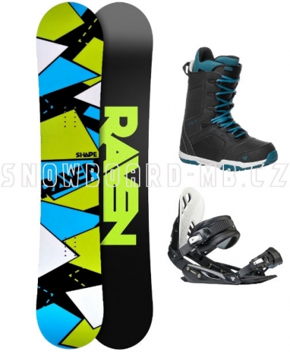 Pánský snowboard komplet Raven Shape black - VÝPRODEJ