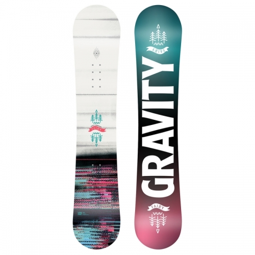 Dívčí snowboard komplet Gravity Fairy s bílými botami Westige Ema white - VÝPRODEJ