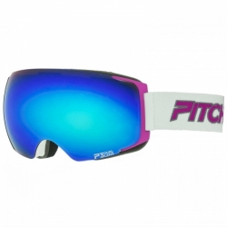 Brýle Pitcha magno white/pink/blue mirrored, modré měnitelné dvojité sklo a růžový fialový rámeček