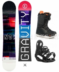 Dámský snowboard komplet Gravity Electra 2019/20 s rychloutahovacími botami