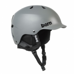 Snowboardová helma s kšiltem Bern Watts Crank-Fit šedá