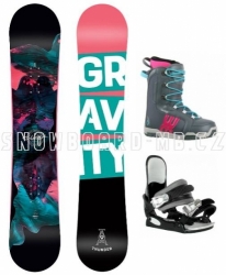 Juniorský dívčí snowboard komplet Gravity Thunder s vázáním a botami Westige