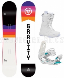 Dámský snowboard komplet Gravity Electra white 2021/22