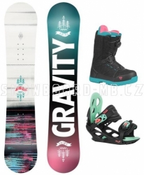 Dětský dívčí snowboard komplet Gravity Fairy s botami s kolečkem