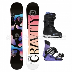 Dámský snowboard set Gravity Thunder 2023/24 s botami se 2 kolečky