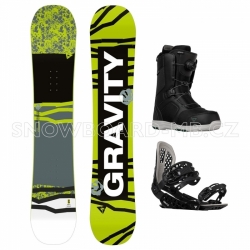 Pánský snowboard komplet Gravity Madball 2023/24 s botami s atop kolečkem