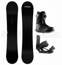 Pánský snowboardový set Raven Pure black včetně vázání a bot Head s Boa kolečkem