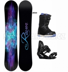 Dámský snowboardový set Raven Aura s botami a vázáním Gravity