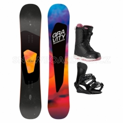 Dámský snowboard set Gravity Sublime s vázáním a botami s utahováním kolečkem