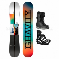 Pánský snowboardový set Gravity Symbol na freestyle i sjezdovku s botami se 2 kolečky