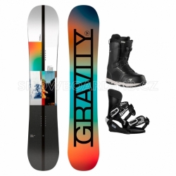 Pánský snowboard komplet Gravity Symbol s botami se stahovacím kolečkem Atop