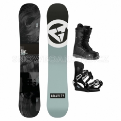 Pánský freestyle/allmountain snowboard komplet Gravity Contra s vázáním a tkaničkovými botami