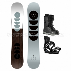 Freeride snowboardový komplet Gravity Apollo s vázáním i botami se 2 kolečky atop